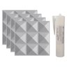 Kit 7 M² Revestimento De Parede 3D Placas 50 X50 Cm + 2 Cola Pu - 1