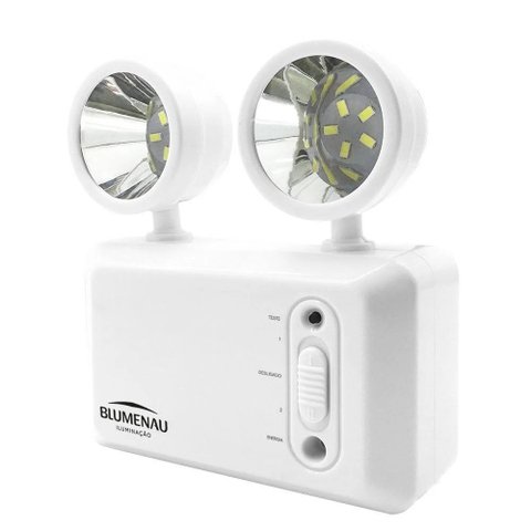 Luminária Auxiliar De Emergência 2 Faróis Led 600lm 3w Blumenau