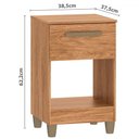 Ver imagem 4 de Mesa de Cabeceira Prada 1 Gaveta Mel - Fellicci