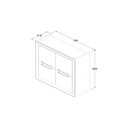 Ver imagem 2 de Armário Aéreo 4 Portas Ditália Aspen 80 Carv./Branco CD-212