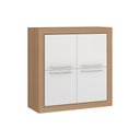 Ver imagem 1 de Armário Aéreo 4 Portas Ditália Aspen 80 Carv./Branco CD-212