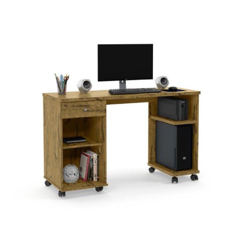 Mesa / Escrivaninha para Computador Mi com Rodízios Cor Nature