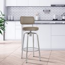 Ver imagem 1 de Banqueta Cromado Assento Rato Metalizado 