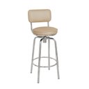 Ver imagem 2 de Banqueta Cromado Assento Bege Metalizado 