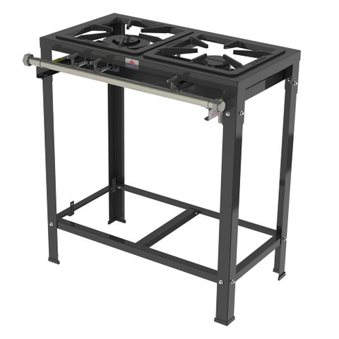 Fogão Industrial a Gás Progas 2 Queimadores Aço Carbono Com Pintura Epoxi Preto PMSD-21