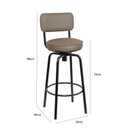 Ver imagem 3 de Banqueta Preto Assento Rato Metalizado 