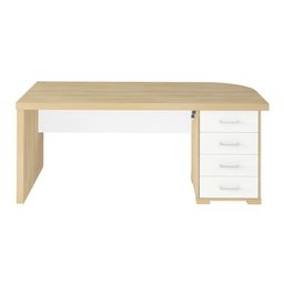 Mesa de Escritório Liverpool Carvalho Branco - 3
