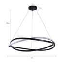 Ver imagem 4 de Lustre Pendente Nordecor Euni Odi 2875 80cm Preto Led Bivolt