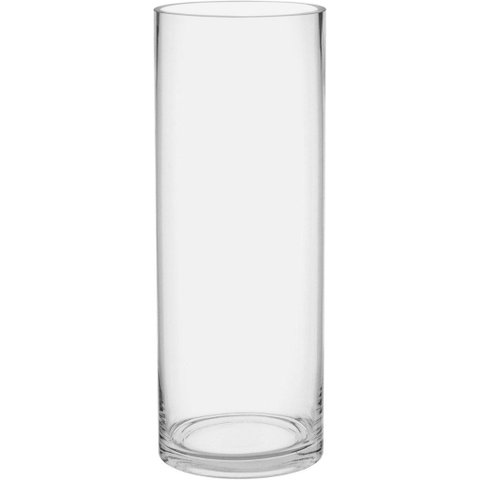 Vaso Decorativo de Vidro Transparente 40x15x15cm Enfeite Sala Mesa Estante