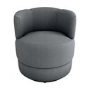 Ver imagem 3 de Poltrona Decorativa Giratória Base de Ferro Marselha Boucle Cinza Matrix