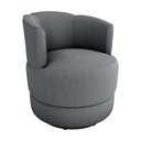 Ver imagem 2 de Poltrona Decorativa Giratória Base de Ferro Marselha Boucle Cinza Matrix