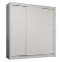 Ver imagem 3 de Guarda-roupa Casal 3 Portas de Correr Branco Sublime Plus Madesa