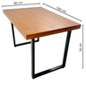 Conjunto de Mesa Jantar 160x80 Ibiza com 6 Cadeiras Marrom - Preto - 5