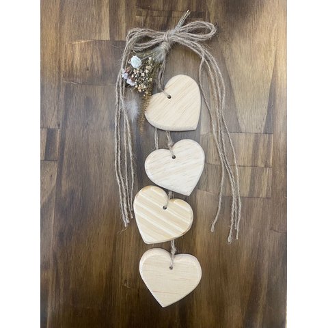 Penca de Coração C/ 4 Unidades. Decoração de Porta. Decoração de Casa