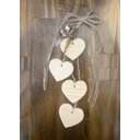 Ver imagem 2 de Penca de Coração C/ 4 Unidades. Decoração de Porta. Decoração de Casa