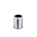 Ver imagem 1 de Lixeira Inox Aro Esmaltado 15 Litros Cozinha Banheiro Cesto - Branco