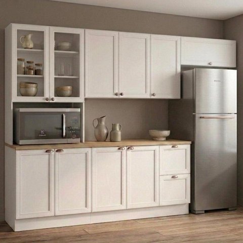 Cozinha Compacta 4 Peças 10 Portas 270cm com Tampo