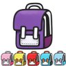 Mochila Infantil Escolar Kawaii Bolsa Escolar 2d de Ombro Desenho Animado em Quadrinhos Cor:roxog - 2