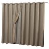 Cortina Semi Blackout Voil 6x2,80 Corta Luz Marrom Claro - 2