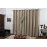 Cortina Semi Blackout Voil 6x2,80 Corta Luz Marrom Claro - 1