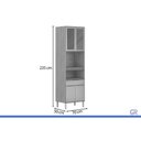 Ver imagem 3 de Paneleiro Cozinha Modulado Plena 4 Portas 70cm Nude Demóbile