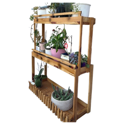 Prateleira de Chão, Jardineira, Suporte com Rodinhas P23 - 1