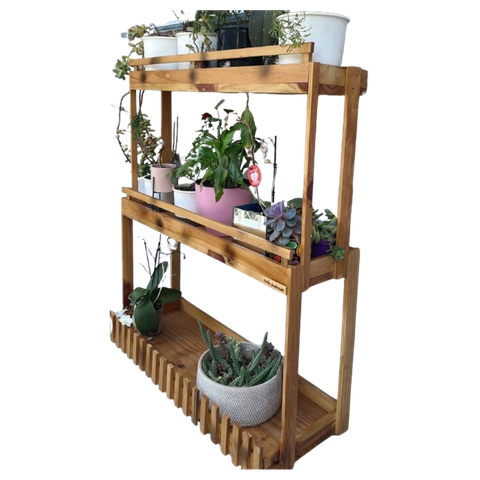 Prateleira de Chão, Jardineira, Suporte com Rodinhas P23