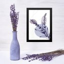 Ver imagem 2 de Quadro Decorativo Lavanda - Fundo Abstrato 45x34cm - com Vidro:moldura Preta