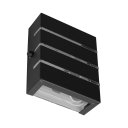 Ver imagem 3 de Arandela Slim Alumínio 3 Frisos Externa Preta + LED G9 5W Branco Frio ST2772