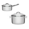 Jogo de Panelas Tramontina Aço Inox Fundo Triplo 02 peças TR-K003 Tramontina - Inox - 2