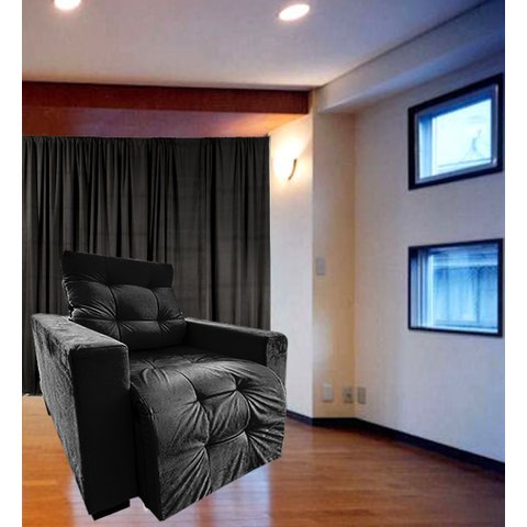 Poltrona Amamentação Retratil E Reclinavel Sala Quarto Mamae Sofia Preto