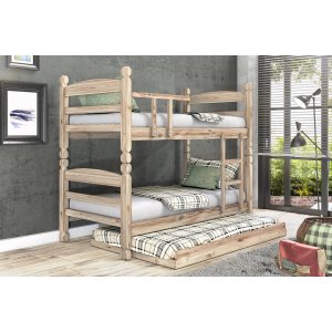 Treliche Beliche Thor com Cama Auxiliar Madeira Maciça sem Pintura