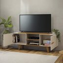 Ver imagem 5 de Rack para TV até 65 Polegadas 154CMX59CM 2 Portas Vila Marrom Off White