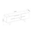 Ver imagem 4 de Rack para TV até 65 Polegadas 154CMX59CM 2 Portas Vila Marrom Off White