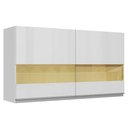 Ver imagem 1 de Armário De Cozinha Aéreo 100% MDF 120 cm Vidro Reflex Portas Branco Brilho Acordes Madesa