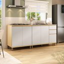 Ver imagem 1 de Cozinha Compacta 100 MDF 2 Peças 200cm Aura Luciane Móveis