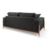 Sofá Paris 2 Lugares Suede Preto 1,90m Confortável - 3