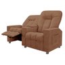 Poltrona Reclinável 2 Lugares para Sala de Cinema Pequim Veludo Terracota - Gran Belo - 1