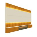 Ver imagem 1 de Conjunto Painel Home Rack Suspenso 260 Reflecta Led Akin Cor:off White e Madeira