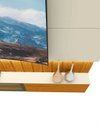 Ver imagem 4 de Conjunto Painel Home Rack Suspenso 260 Reflecta Led Akin Cor:off White e Madeira