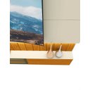 Ver imagem 4 de Conjunto Painel Home Rack Suspenso 260 Reflecta Led Akin Cor:off White e Madeira