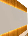 Ver imagem 3 de Conjunto Painel Home Rack Suspenso 260 Reflecta Led Akin Cor:off White e Madeira