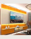Ver imagem 2 de Conjunto Painel Home Rack Suspenso 260 Reflecta Led Akin Cor:off White e Madeira