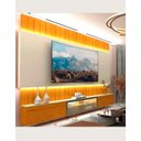 Ver imagem 2 de Conjunto Painel Home Rack Suspenso 260 Reflecta Led Akin Cor:off White e Madeira