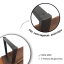 Ver imagem 3 de Conjunto Mesa com 2 Bancos Base de Ferro Estilo Industrial Área Lazer:nature