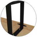 Ver imagem 4 de Conjunto Mesa com 2 Bancos Base de Ferro Estilo Industrial Área Lazer:nature