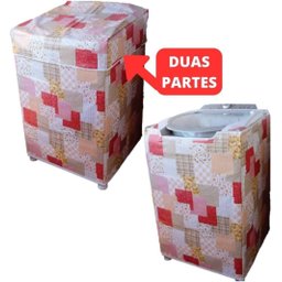 Capa para Máquina de Lavar Roupas - Tampa - Flanelada - 02 Partes - Todos Tamanhos e Marcas Electrol - 4