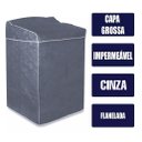 Ver imagem 2 de Capa para Máquina de Lavar Roupas - Tampa - Flanelada - 02 Partes - Todos Tamanhos e Marcas Electrol