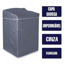Capa para Máquina de Lavar Roupas - Tampa - Flanelada - 02 Partes - Todos Tamanhos e Marcas Electrol - 2