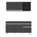 Ver imagem 7 de Armário de Cozinha Compacta Veneza Multimóveis MP2142.898 Preto/Branco